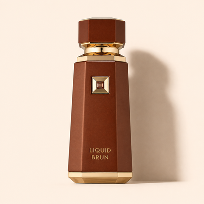 French Avenue Liquid Brun — decant Ajesh de 5 a 25ml, perfume árabe gourmand de baunilha especiada