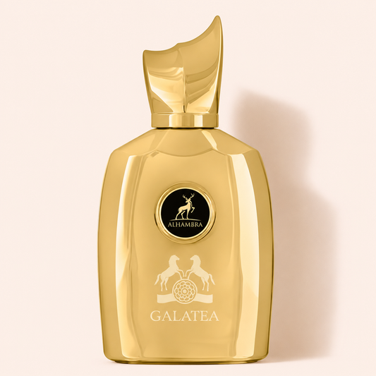 Maison Alhambra Galatea — decant Ajesh de 5 a 25ml, perfume árabe floral com toque de couro